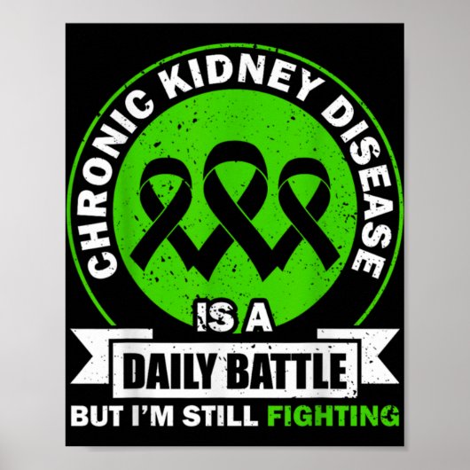 Poster Chronic Kidney Disease Is A Daily Battle Ckd Aware (Devant)