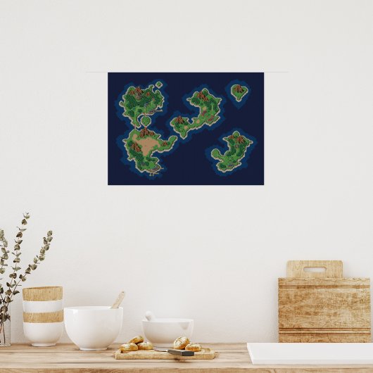 Poster Chrono Trigger Présente Carte Pixel Art (Cuisine)