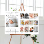 Poster Chronologie de la première photo d'anniversaire pe<br><div class="desc">Célébrez les 12 premiers mois de votre petit avec ce premier anniversaire d'une année de signe photo. Customisez le panneau avec vos images mensuelles et les faits amusants du bébé. Pour ajouter du texte à la conception, il suffit de cliquer sur le bouton "Customiser" ci-dessus pour obtenir des fonctionnalités de...</div>
