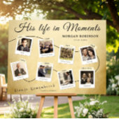 Poster Chronologie de photos de funérailles Mémoire Table