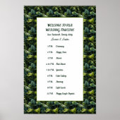 Poster Chronologie des Mariages Feuilles verts tropicaux (Devant)