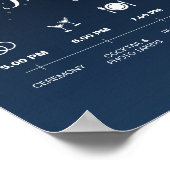 Poster Chronologie du Mariage de nuit étoilé bleu de la M (Coin)