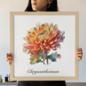 Poster Chrysanthème de la récolte d'or, sur mesure