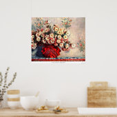Poster chrysanthème de la vie morte par Claude Monet (Cuisine)