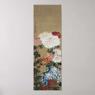 Poster Chrysanthème, Hokusai