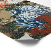 Poster Chrysanthème, Hokusai (Coin)
