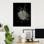 Poster Chrysanthème & Perles (Bureau à domicile)