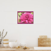 Poster Chrysanthème rose chaud Fleur Fleurs Fleurs Fleurs (Cuisine)