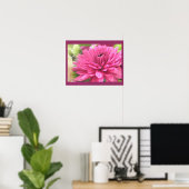 Poster Chrysanthème rose chaud Fleur Fleurs Fleurs Fleurs (Bureau à domicile)