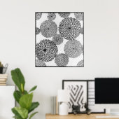 Poster Chrysanthèmes de l'école japonaise (Bureau à domicile)