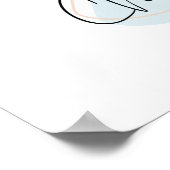 Poster Chrysanthèmes Fleur de naissance pour novembre (Coin)