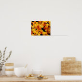 Poster Chrysanthèmes jaunes orange (Cuisine)