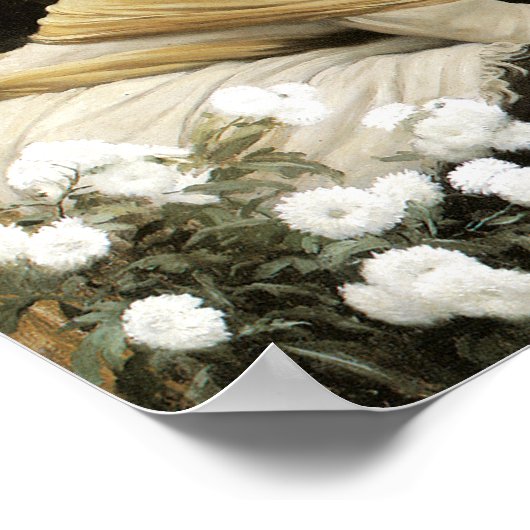 Poster Chrysanthèmes par James Tissot Fine Art Imprimer (Coin)