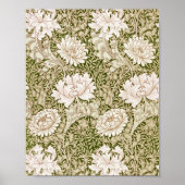 Poster Chrysanthemum Gold, William Morris (Devant)