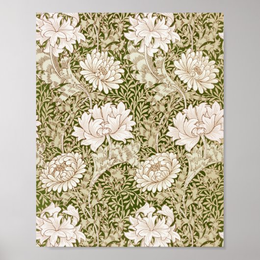 Poster Chrysanthemum Gold, William Morris (Devant)