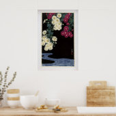 Poster Chrysanthemums and Running Water by Ohara Koson (Cuisine)