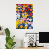 Poster Chrysanthemums by Claude Monet (Bureau à domicile)