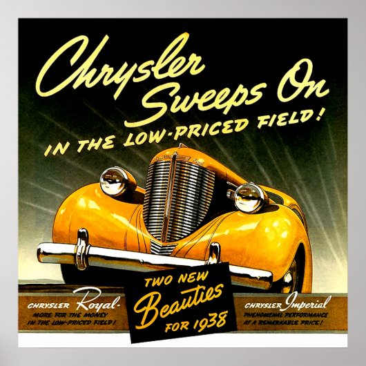Poster Chrysler 1938 (Devant)