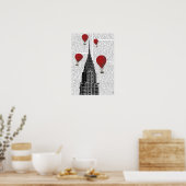 Poster Chrysler Building et Red Hot Air Ballots (Cuisine)
