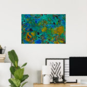 Poster Chrysocolla de Blue Cliff (Bureau à domicile)
