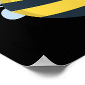 Poster Chub-bee Funny Chubby Bee Pun Dark BG (Coin)
