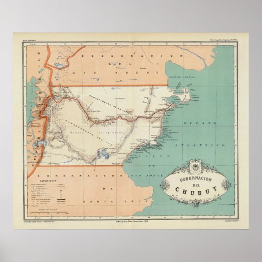 Poster Chubut, Argentine (Devant)