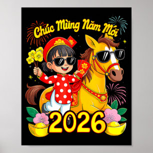 Poster Chuc Mung Nam Moi Nouvel An lunaire vietnamien Tet