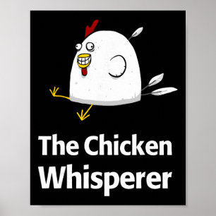 Poster Chuchoteur de poulet éleveur d'œufs unique volaill