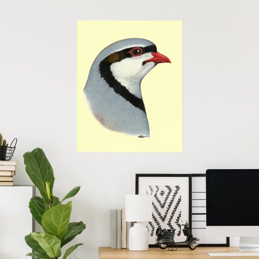Poster Chukar : tête de perdrix (Bureau à domicile)