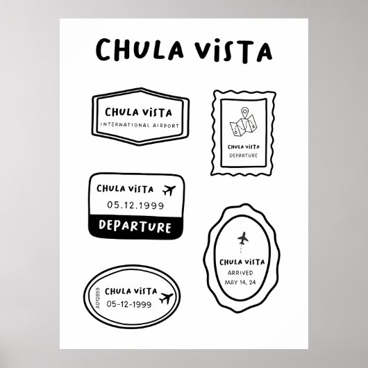 Poster Chula Vista - Collection Timbre de voyage (Devant)