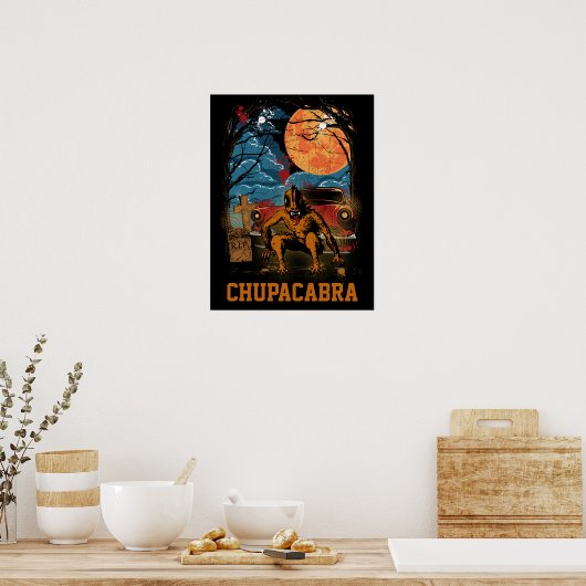 Poster Chupacabra Cryptid Creator Texte personnalisable (Cuisine)