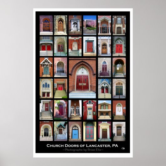 Poster "Church Doors of Lancaster, Pa" 2e éd. (Devant)