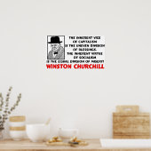 Poster Churchill : Le Socialisme Est La Misère ! (Cuisine)