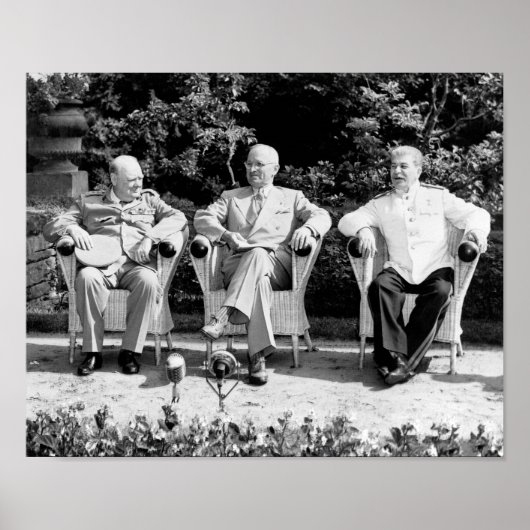 Poster Churchill, Truman et Staline - Potsdam - 1945 (Devant)