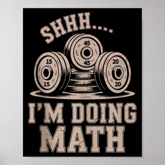 Poster Chut je fais des maths Drôle de gym chrétien Worko (Devant)