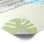 Poster Chut ne pas dire Bébé bleu Dinosaure Bleu Balloon (Coin)