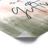 Poster Chute Abstraite moderne Boho Mariage Cartes et Cad (Coin)