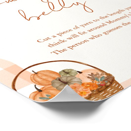 Poster Chute amoureuse Baby shower du ventre de maman (Coin)