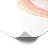 Poster Chute Aquarelle Orange Citrouille Baby shower Favo (Coin)