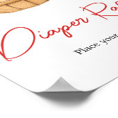 Poster Chute Baby shower de panier de pomme Raffin de cou (Coin)