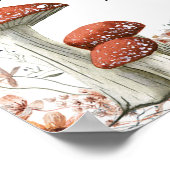 Poster Chute Boho champignons Floral Ne pas dire bébé sig (Coin)