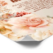 Poster Chute branchée en cuivre blush ne dites pas signe  (Coin)