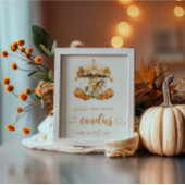 Poster Chute Carousel bébé citrouille devinez combien de 