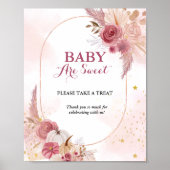 Poster Chute Citrouille rose Fille baby shower Favoriser  (Devant)