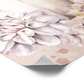 Poster Chute d'amour baby shower boho pastel signe d'accu (Coin)