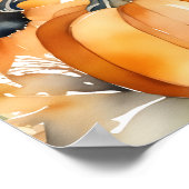 Poster Chute d'amour boho citrouille tournesol signe de b (Coin)