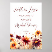 Poster Chute d'amour burgundy signe de bienvenue (Devant)