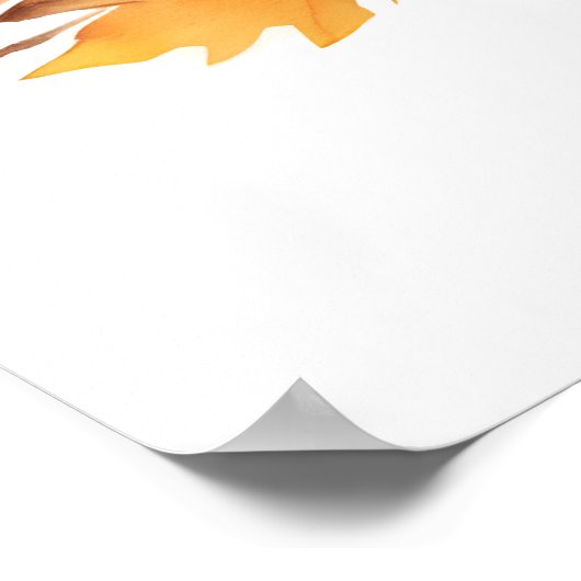 Poster Chute d'amour citrouille douche de nuptiale signe  (Coin)