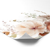 Poster Chute d'amour Citrouille Fleur sauvage Baby shower (Coin)