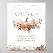 Poster Chute d'amour Citrouille Fleur sauvage Baby shower (Devant)